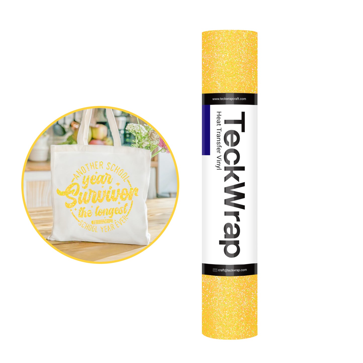 Teckwrap 10" Fancy Glitter Heat Transfer Vinyl