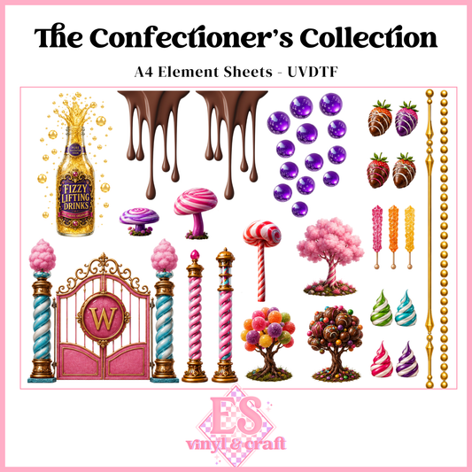 The Confectioner's Collection - UVDTF Element Sheet (A4 Sheet)