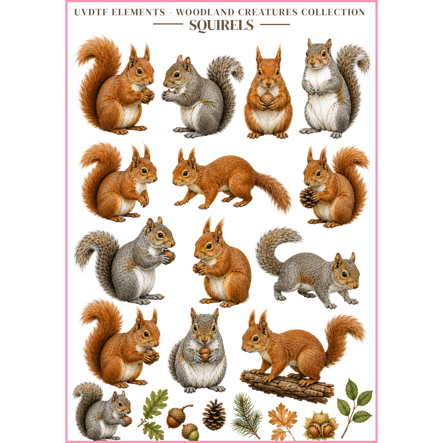 UVDTF Elements - Woodland Creatures