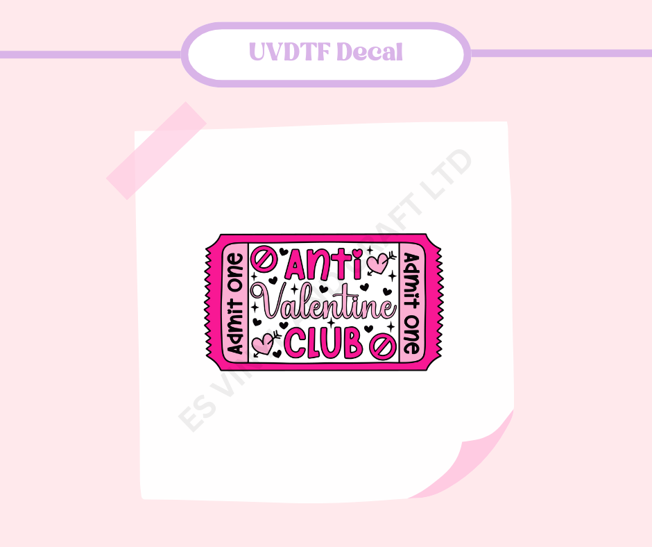 Anti Valentine Club - UVDTF Decal image 0