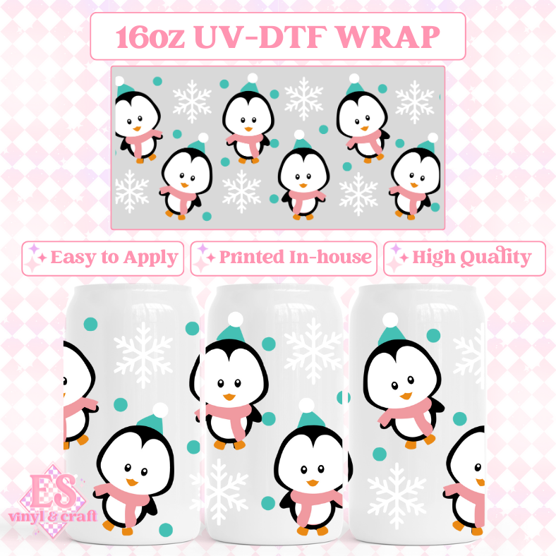 Christmas - 16oz Beer Can / Libbey UV-DTF Transfers image 8