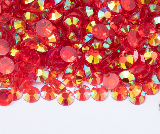 Ruby - Transparent AB Resin Rhinestones (3mm, 4mm & 5mm) image 0