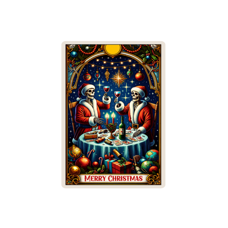 Christmas Tarot Card Decals - Glossy White Self Adhesive Vinyl image 8