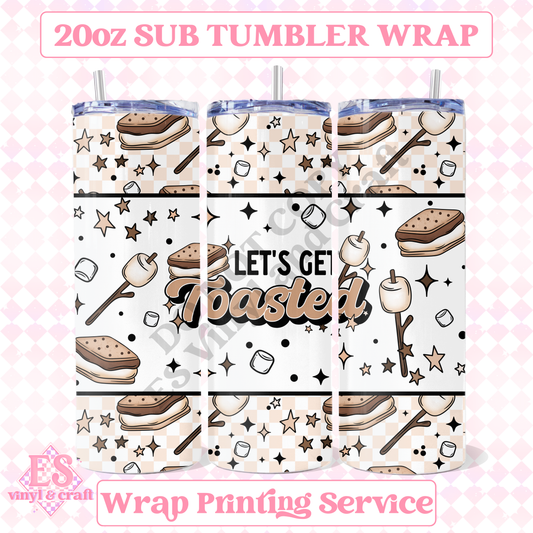 Let's Get Toasted - Full 20oz Tumbler Sublimation Print image 0