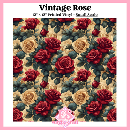 Vintage Rose - Small or Large Scale Options - 12" x 12" Sheet image 1