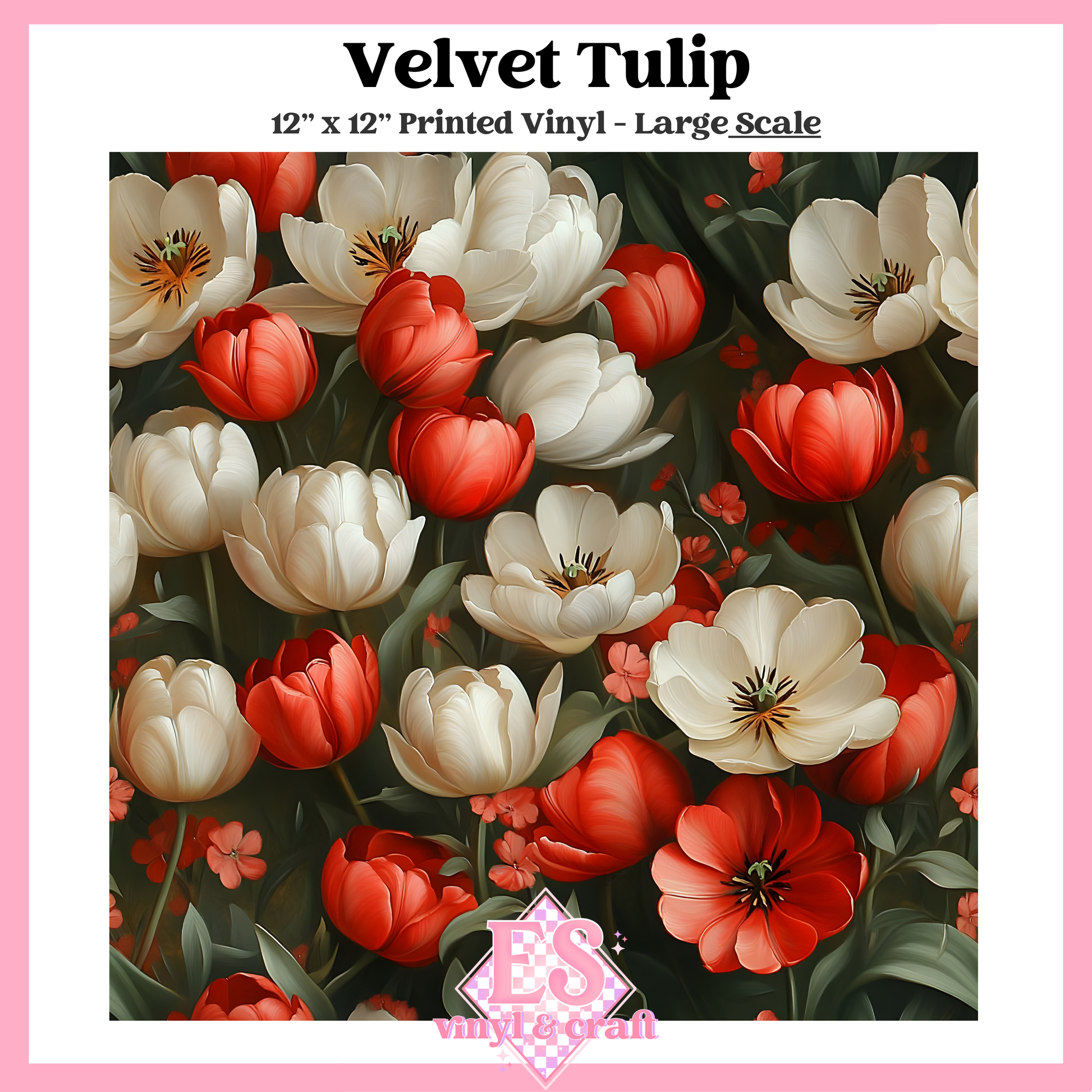 Velvet Tulip - Small or Large Scale Options - 12" x 12" Sheet image 2