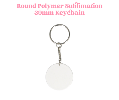 Polymer 39mm Sublimation Keychain image 0