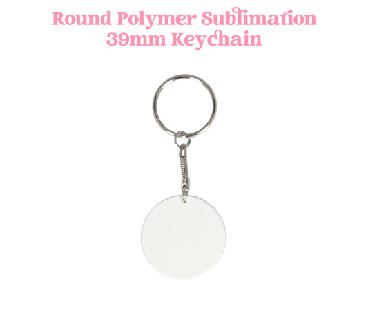 Polymer 39mm Sublimation Keychain image 0