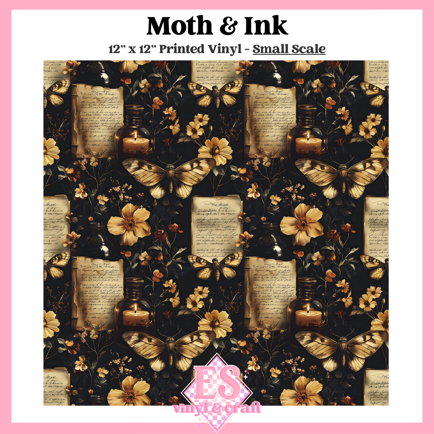 Moth & Ink - Small or Large Scale Options - 12" x 12" Sheet image 1