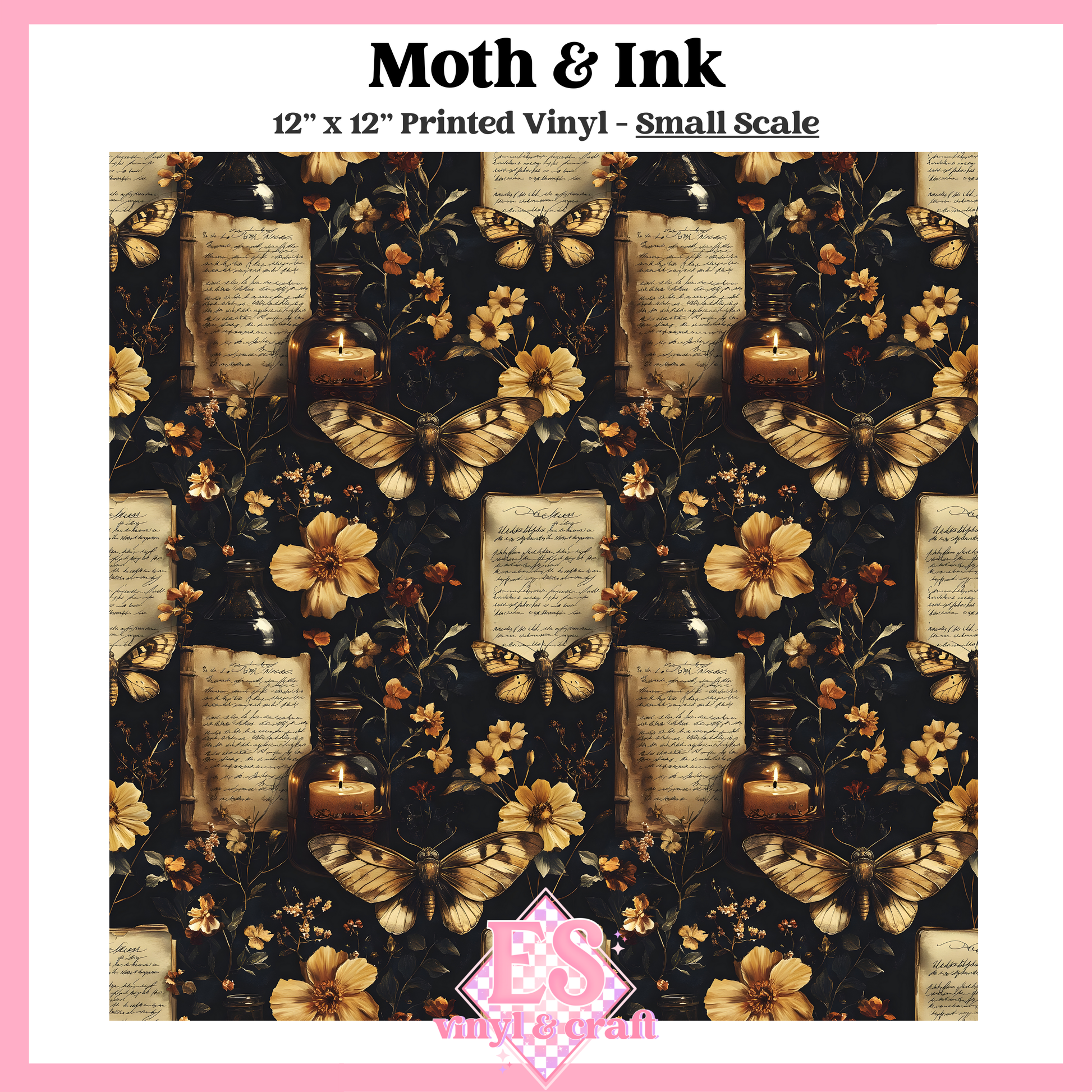 Moth & Ink - Small or Large Scale Options - 12" x 12" Sheet image 1