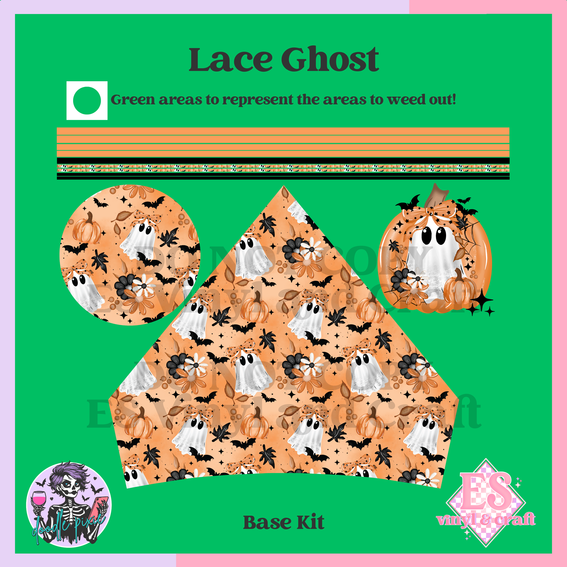 Lace Ghost - 24oz Snowglobe Wrapper Kit image 4