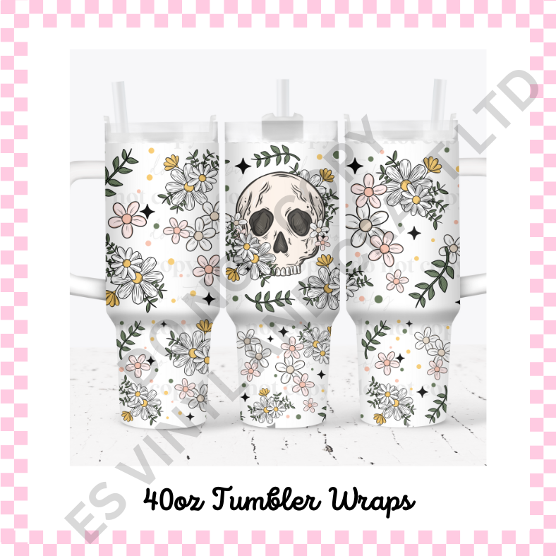 40oz Tumbler Wraps - UV-DTF (2 Wraps - Top and Bottom) image 0