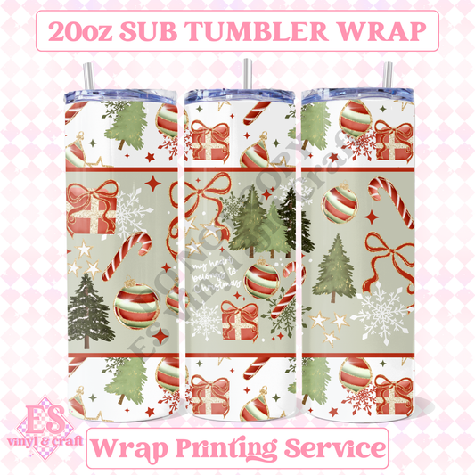 My Heart Belongs to Christmas - Full 20oz Tumbler Sublimation Print image 0