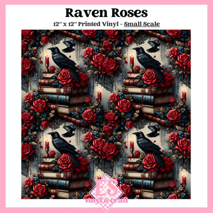 Raven Roses - Small or Large Scale Options - 12" x 12" Sheet image 1