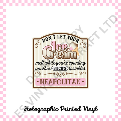 Ice Cream and Donut Labels - Teckwrap Holographic Printed Vinyl image 7