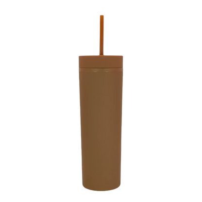 Matte Skinny Tumblers Double Wall 16oz (Letters Z - A11)