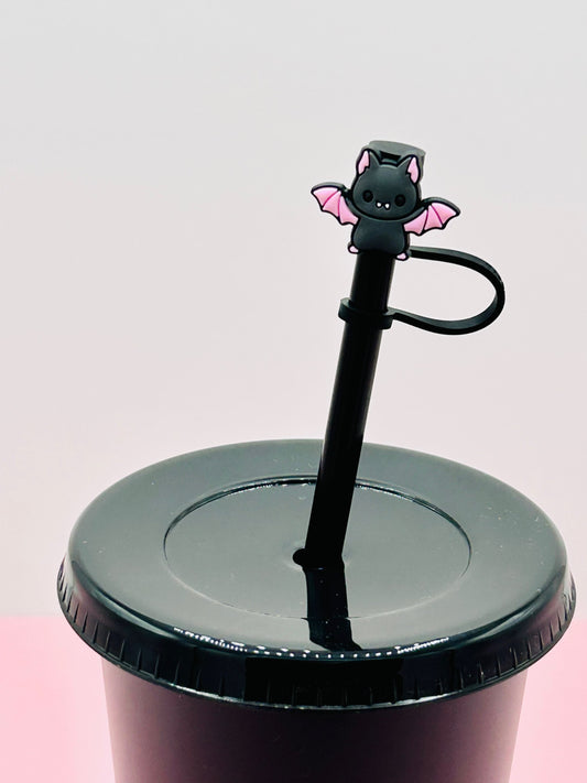 Straw Topper - Cute Bat image 0