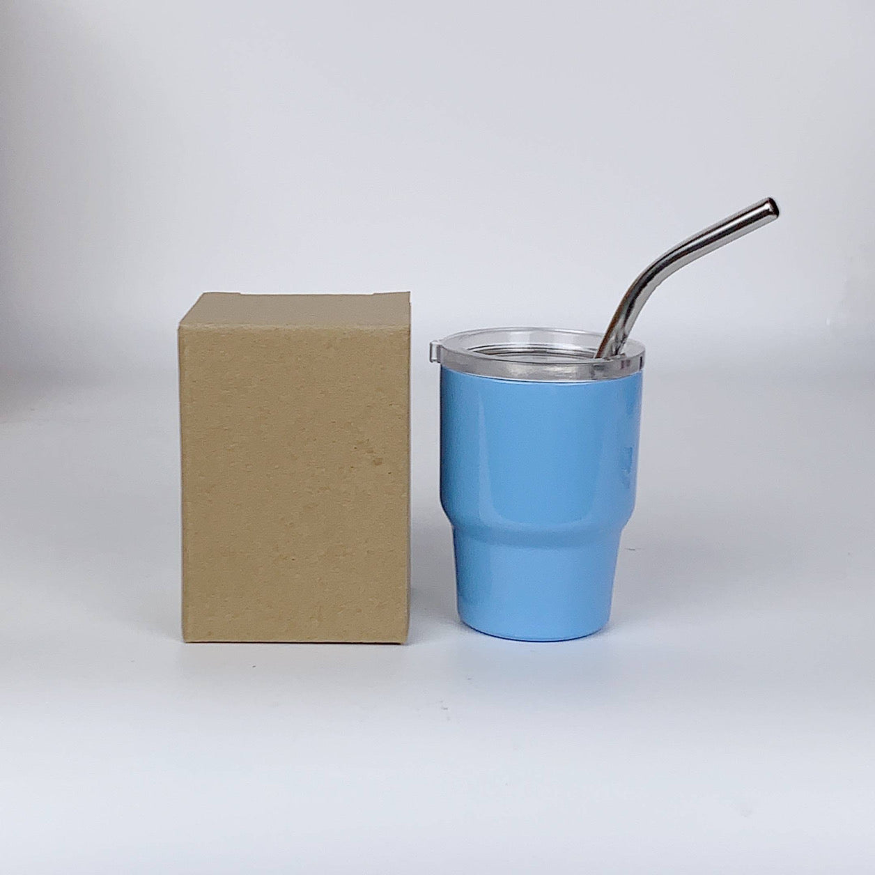 2oz Mini Double Wall Shot Tumblers with Lid and Metal Straw image 5
