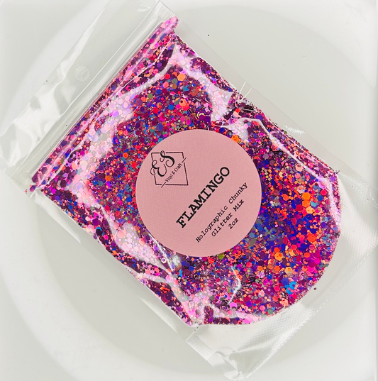 Flamingo - Holographic Chunky Glitter Mix image 0