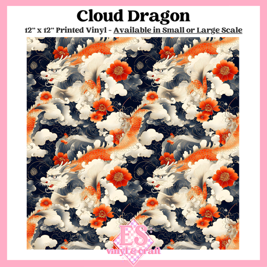 Cloud Dragon - Small or Large Scale Options - 12" x 12" Sheet image 0