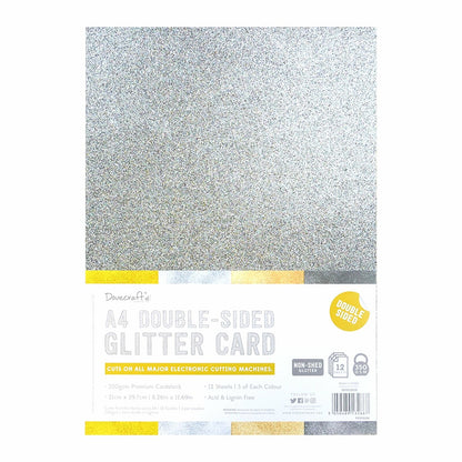Dovecraft Double Sided Glitter Bumper Pack - Metallics 12 Sheets image 0