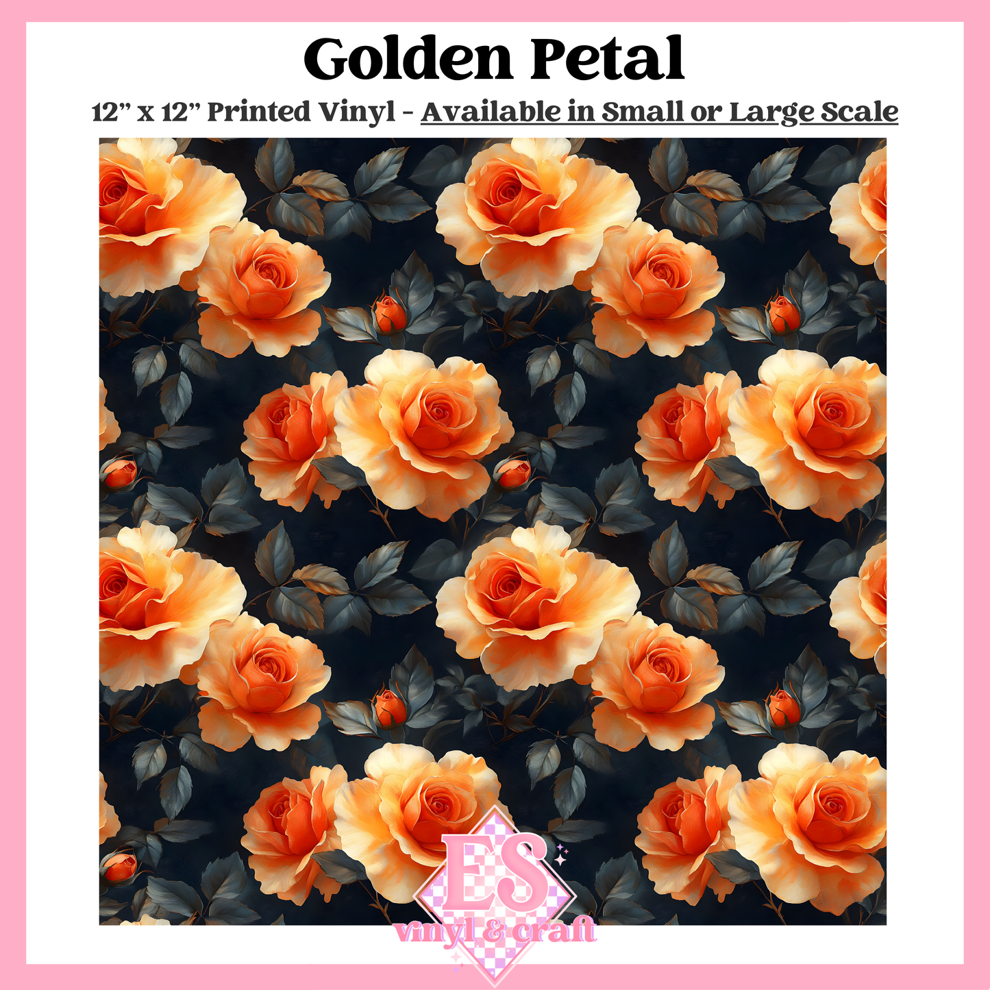Golden Petal - Small or Large Scale Options - 12" x 12" Sheet image 0