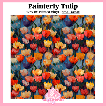 Painterly Tulip - Small or Large Scale Options - 12" x 12" Sheet image 1
