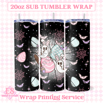 Ghost Bunny - Full 20oz Tumbler Sublimation Print image 0