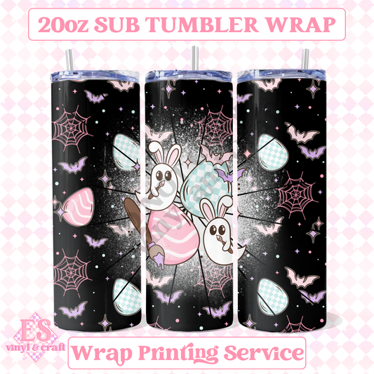 Ghost Bunny - Full 20oz Tumbler Sublimation Print image 0