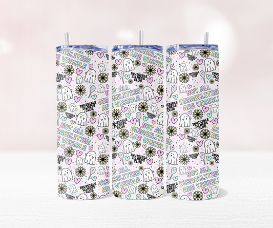 Hidden Disability - Full 20oz Tumbler Sublimation Ready To Print image 0