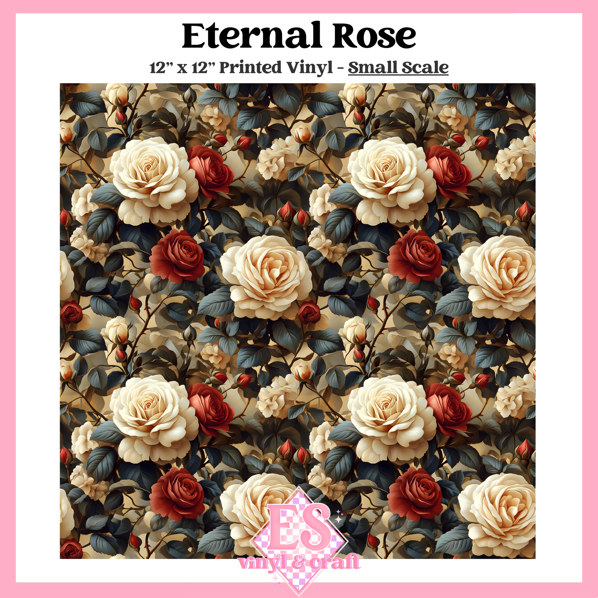 Eternal Rose - Small or Large Scale Options - 12" x 12" Sheet image 1