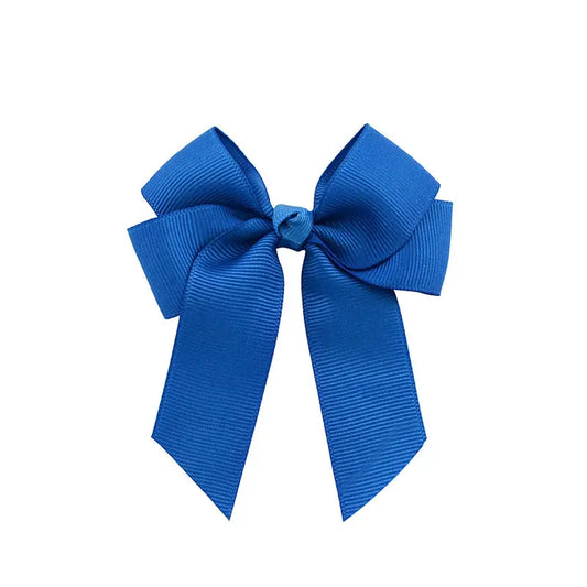 Hair Bow Clip 4" - Royal Blue image 0