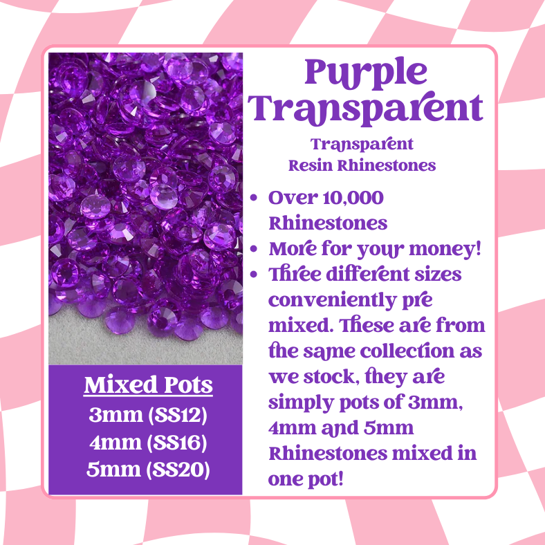 Rhinestone Mixed Pots - Transparent Series (3mm, 4mm, 5mm) image 11