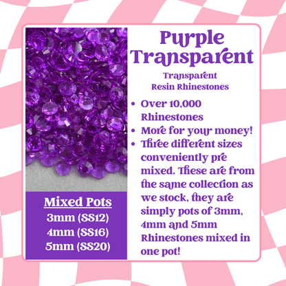Rhinestone Mixed Pots - Transparent Series (3mm, 4mm, 5mm) image 11