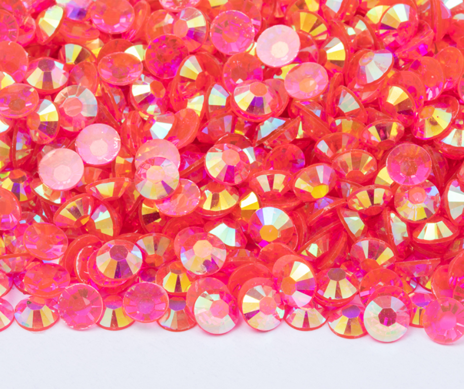 Pink Sapphire - Transparent AB Resin Rhinestones (3mm, 4mm & 5mm) image 0