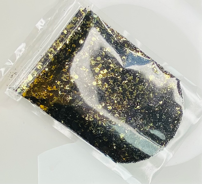 Black and Gold - Chunky Glitter Mix image 1