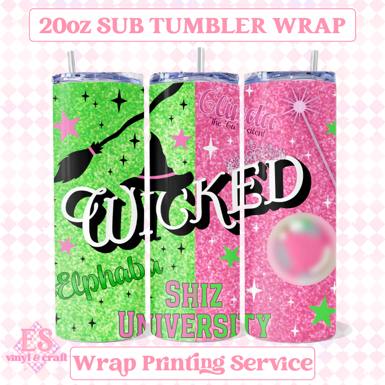 Wicked Inspired - Full 20oz Tumbler Sublimation Ready Print image 0