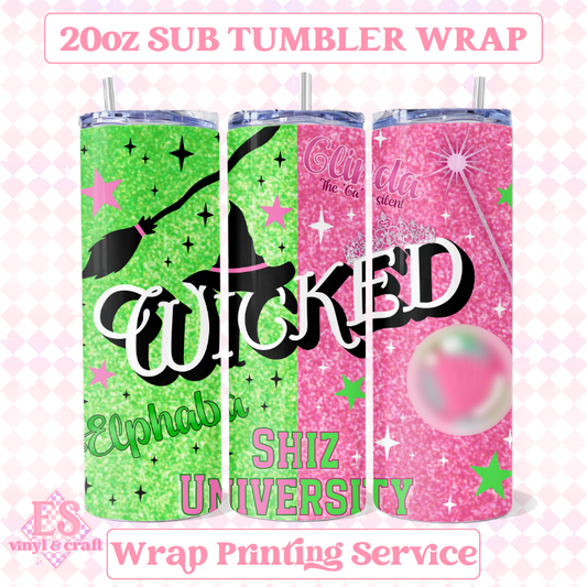Wicked Inspired - Full 20oz Tumbler Sublimation Ready Print image 0