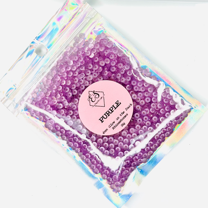 Purple - Glow in the Dark Resin Rhinestones (3mm, 4mm & 5mm) image 1