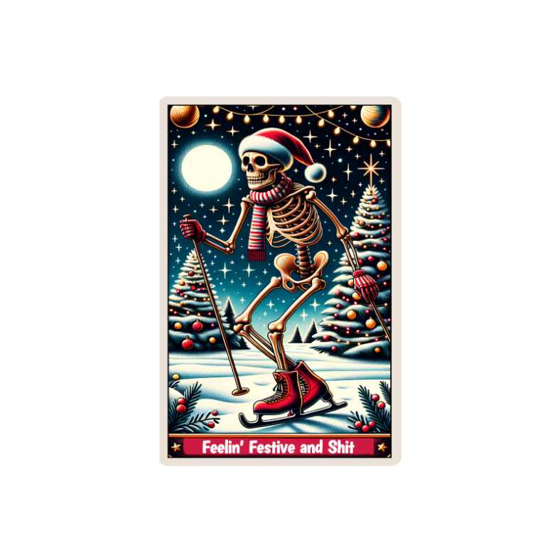 Christmas Tarot Card Decals - Glossy White Self Adhesive Vinyl image 5