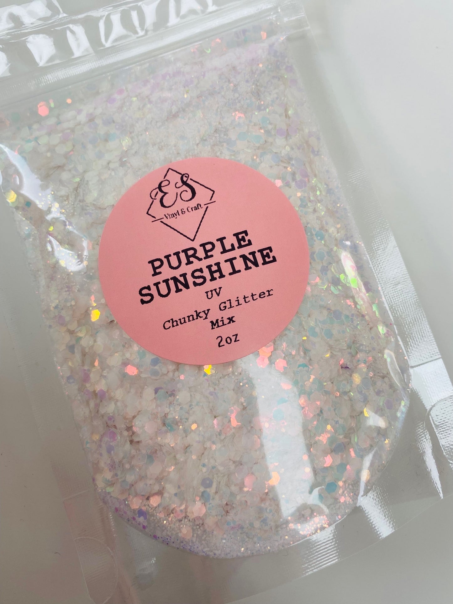 Purple Sunshine White to Purple - UV Chunky Glitter Mix image 0