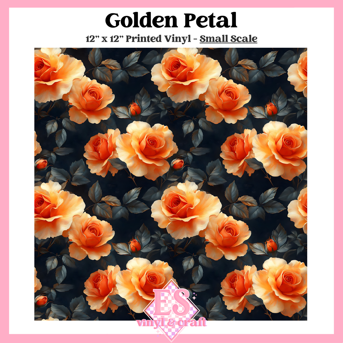 Golden Petal - Small or Large Scale Options - 12" x 12" Sheet image 1