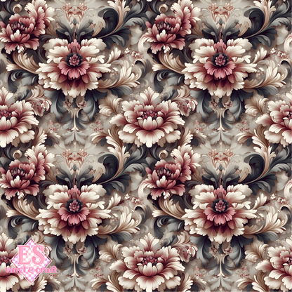 Velvet Baroque Collection SMALL Print - Section 1 - 12" x 12" Sheet image 2