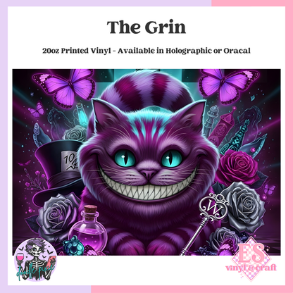 The Grin - 20oz Printed Tumbler Self Adhesive Vinyl image 0