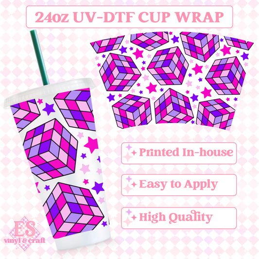 Rubiks - UVDTF 24oz Cold Cup Wrap image 0