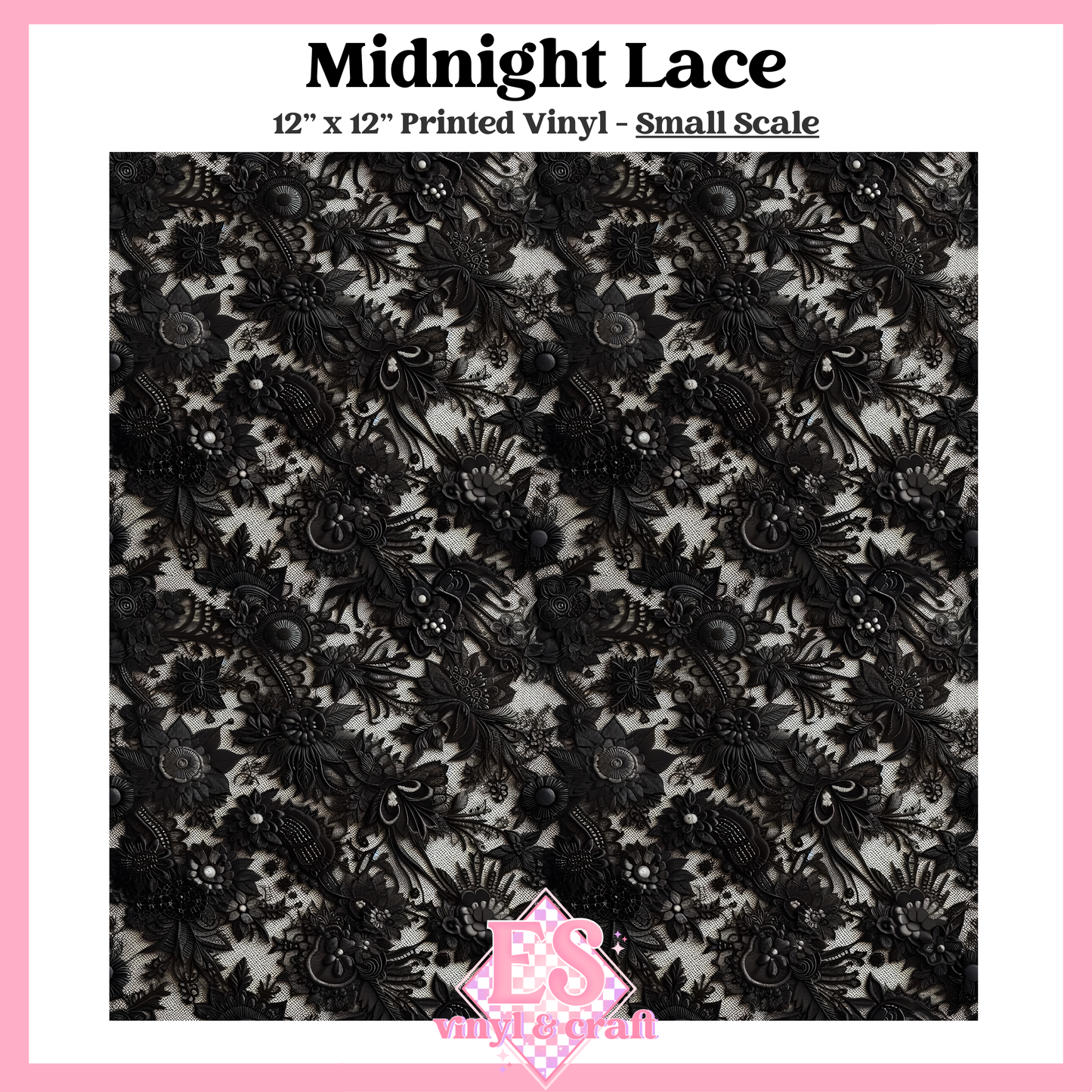 Midnight Lace - Small or Large Scale Options - 12" x 12" Sheet image 1
