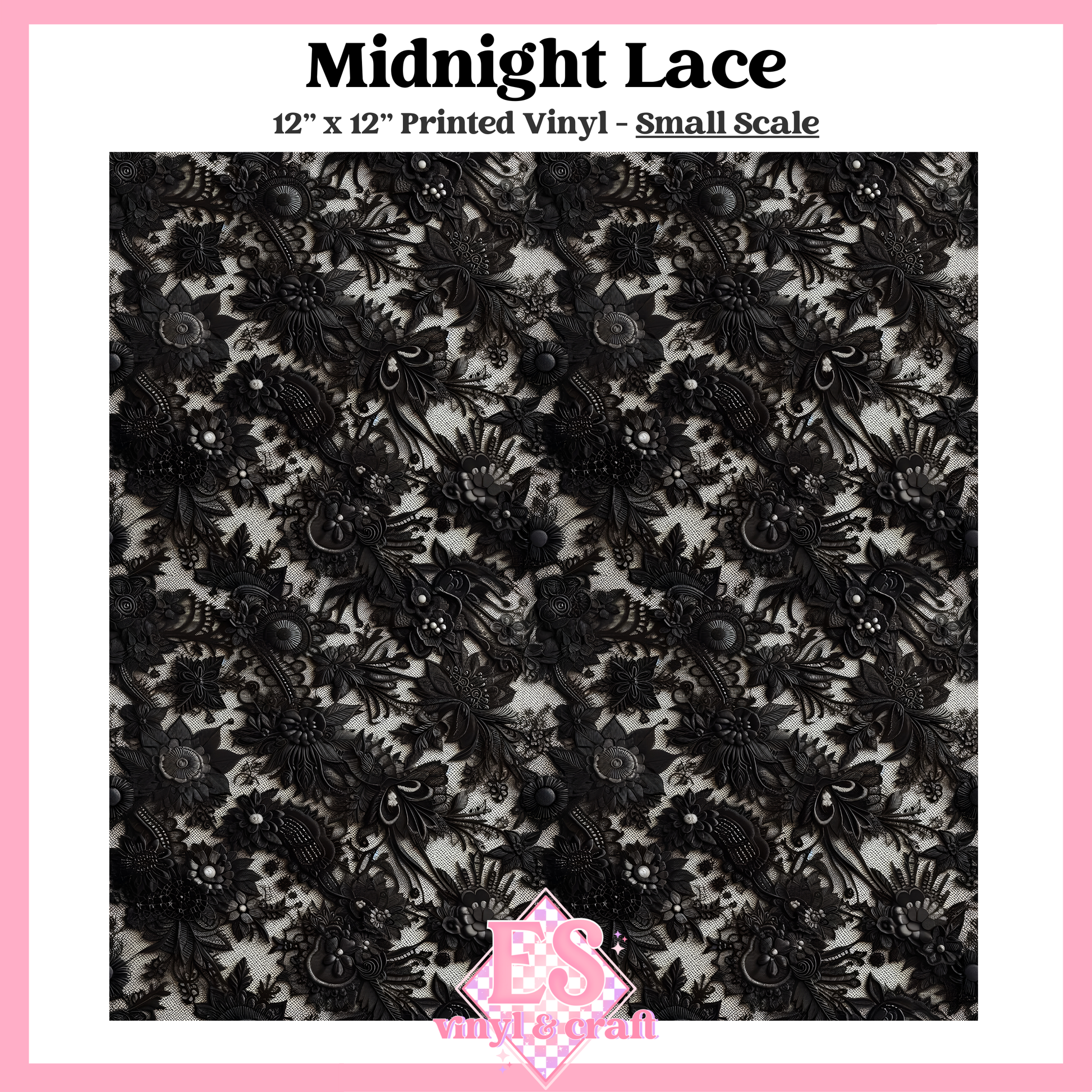 Midnight Lace - Small or Large Scale Options - 12" x 12" Sheet image 1