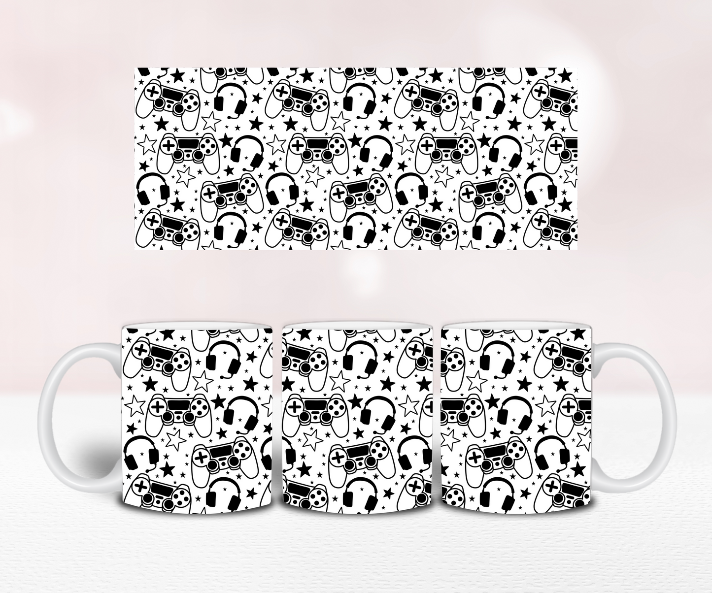 Gamer P Seamless - Pre Printed Sublimation 11oz or 20oz Wrap image 1