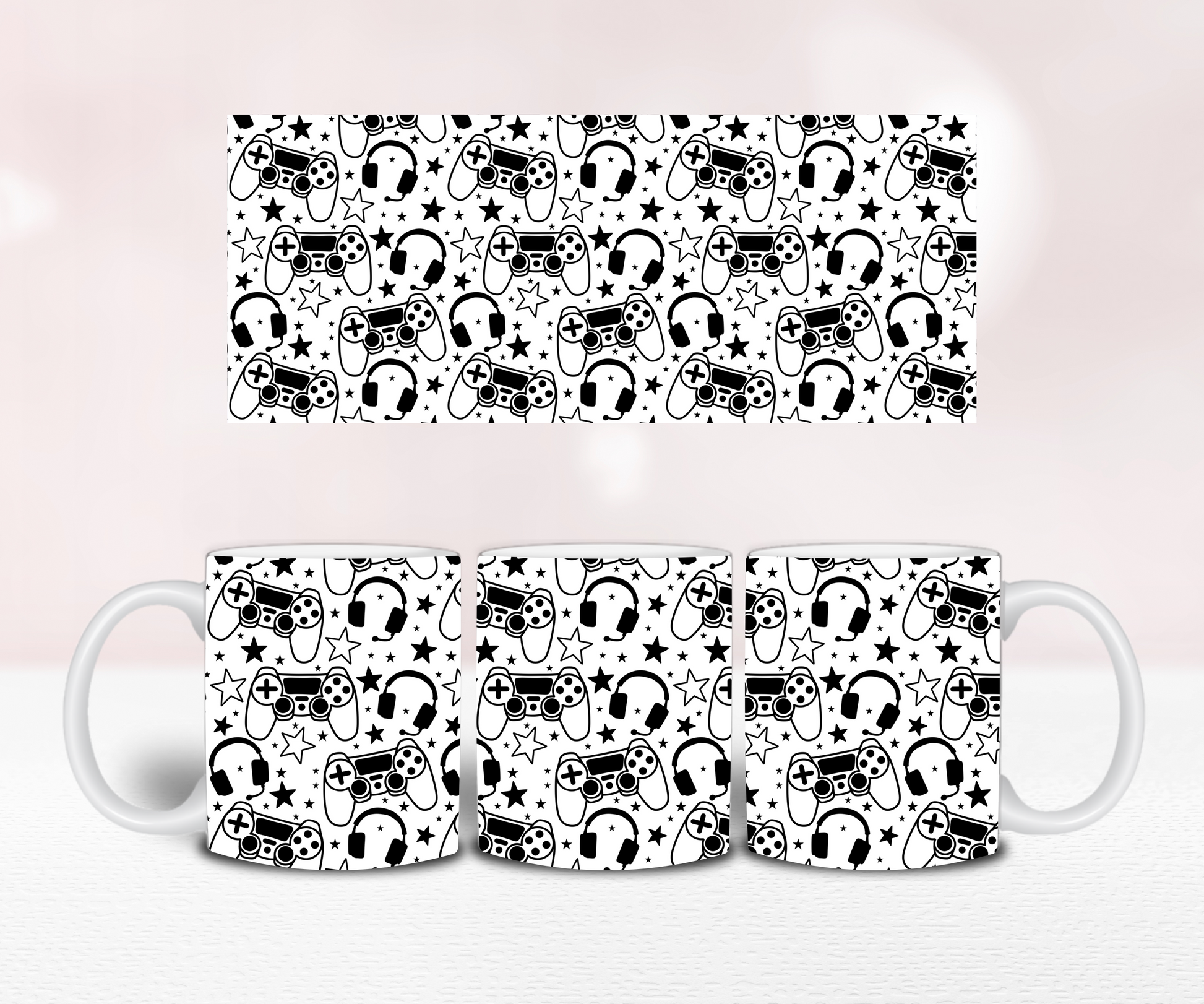 Gamer P Seamless - Pre Printed Sublimation 11oz or 20oz Wrap image 1