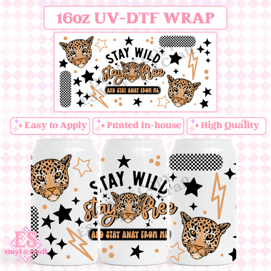 Stay Away from Me - 16oz Beer Can / Libbey UV-DTF Transfer image 0